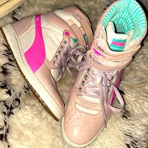 Puma Lace-Up Wedge Sneakers